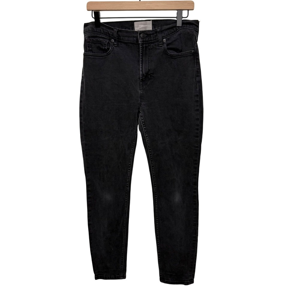 Everlane Womens High Rise Skinny Jeans Faded Black Denim Size 30‎ Regular